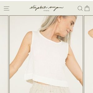Elizabeth Suzann Petra Crop in linen (size small)